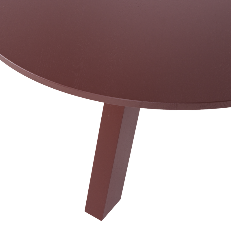WOOOD Rhonda Rund Matbord i Ek, Vinröd