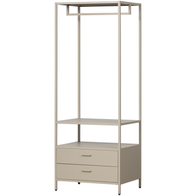 WOOOD Ferris Öppet Klädskåp 70 cm i Metall Sand