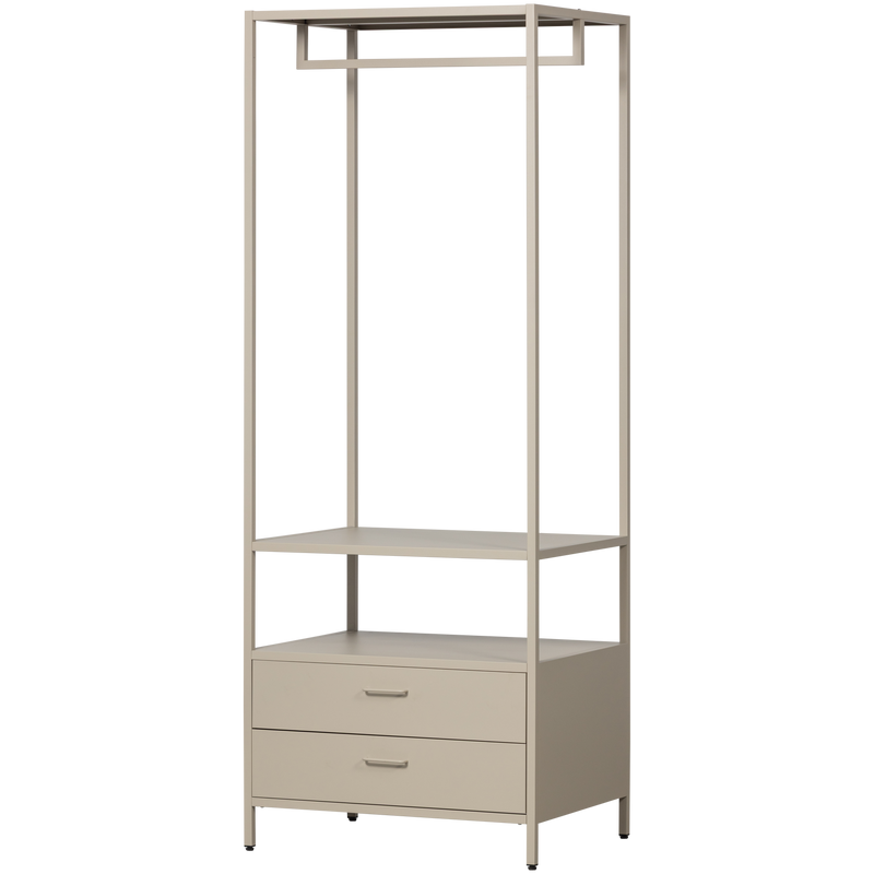 WOOOD Ferris Öppet Klädskåp 70 cm i Metall Sand