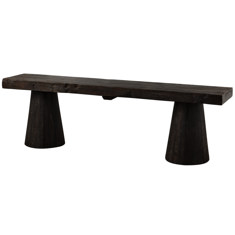 WOOOD Clyde Bänk i Återvunnet Mangoträ, Mörkbrun