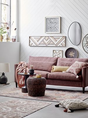 Bloomingville Faun väggspegel, svart, järn