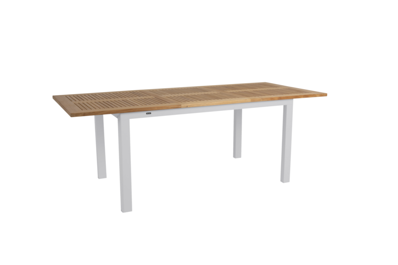 Brafab Lyon Matbord 95x152-210cm - Ljusgrå/Teak