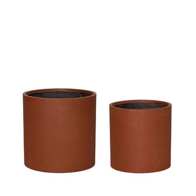 Hübsch Desert Krukor Röd (set om 2) ø43xh43, ø51xh50cm