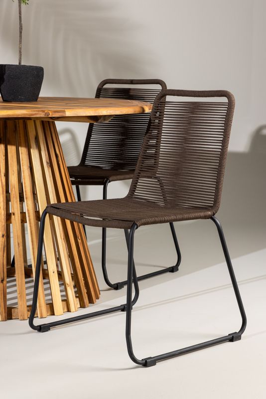 Venture Home Lumpur Rund Matgrupp med Stolar Lindos