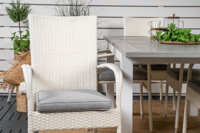 Venture Home Albany & Anna Rektangulärt Matbord 152 x 90 Vit + Matstolar 6-pack Vit