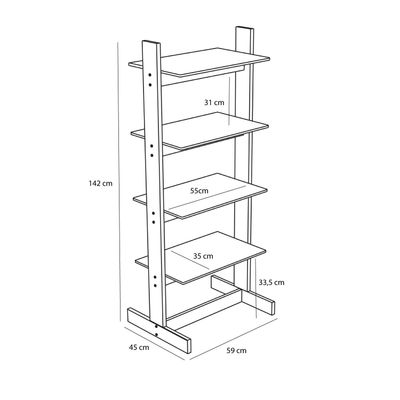 Hübsch Forma Hyllenhet Natur 60x45xh142cm