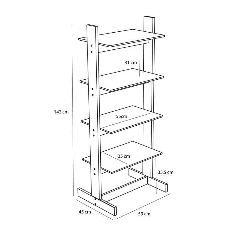 Hübsch Forma Hyllenhet Natur 60x45xh142cm