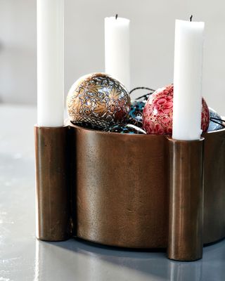 House Doctor Four Ljusstake Antik Mässing