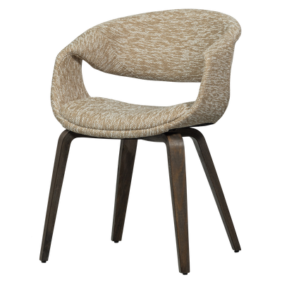 WOOOD Yossi Matstol Sand med Mörkbrunt Träben 2 st