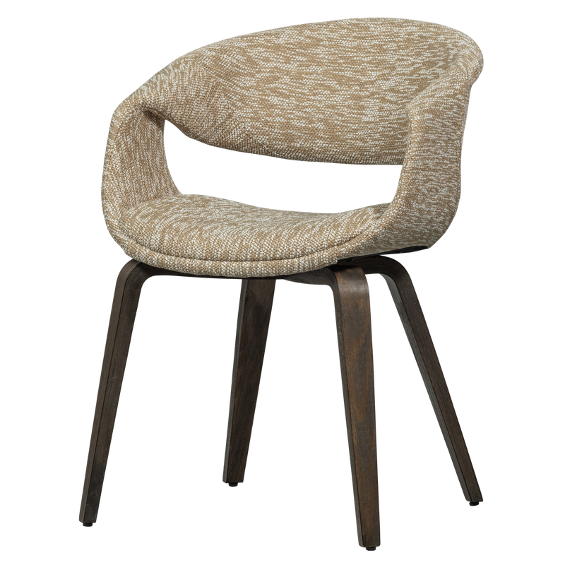 WOOOD Yossi Matstol Sand med Mörkbrunt Träben 2 st