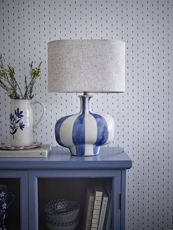 Bloomingville Alida Bordslampa, Flerfärgad, Stengods, L33xH46xW19 cm