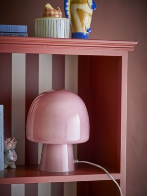 Bloomingville Paddy Bordslampa, Rosa, Glas, Ø20xH26,5 cm