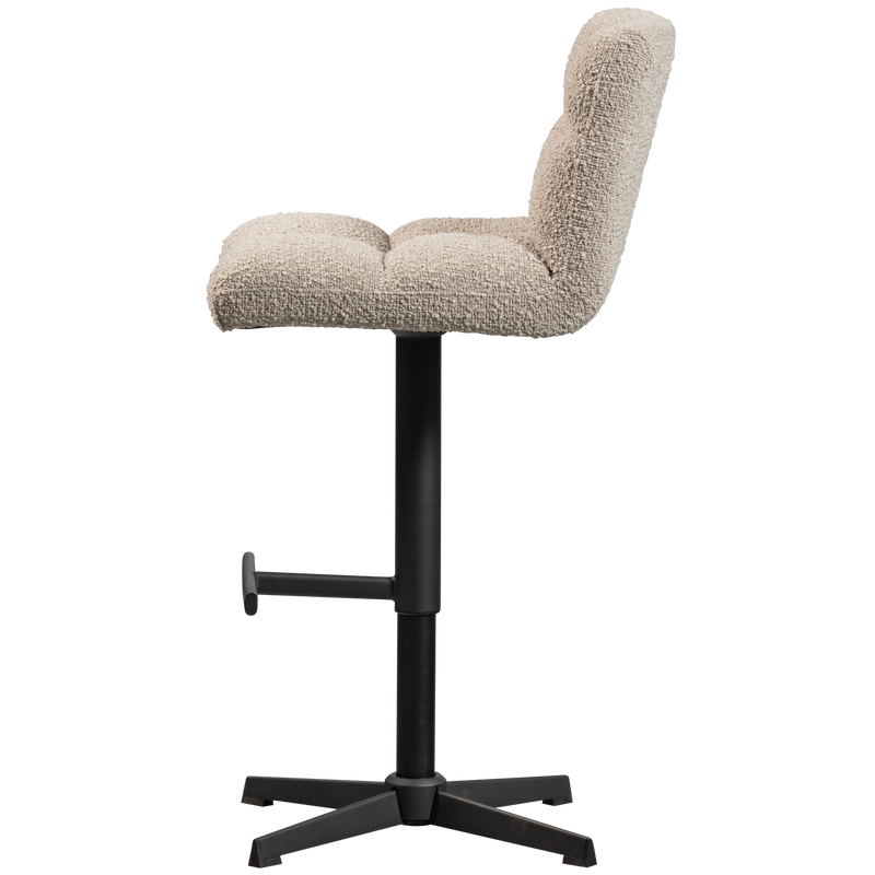 WOOOD Vinny Roterbar Barstol Bouclé Sand 2 st