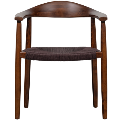 vtwonen Embrace matstol med flätad sits i bokträ mörkbrun 2 st