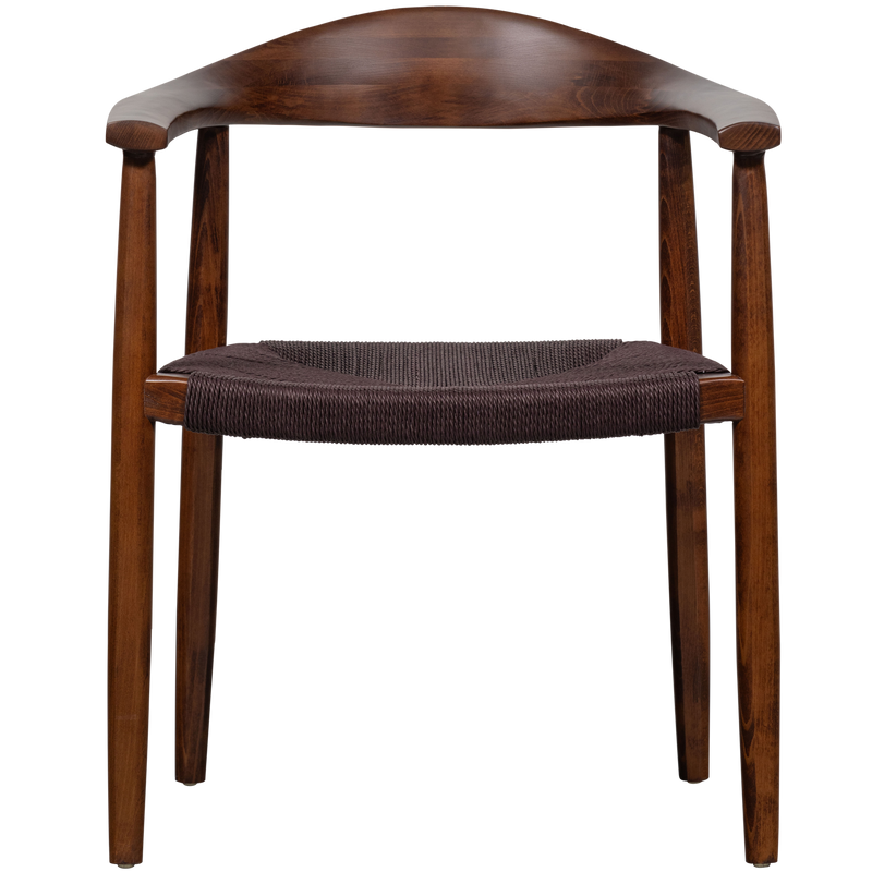 vtwonen Embrace matstol med flätad sits i bokträ mörkbrun 2 st