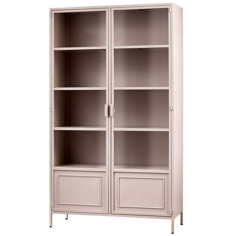 WOOOD Ronja Vitrinskåp XL Metall Mjuk Rosa