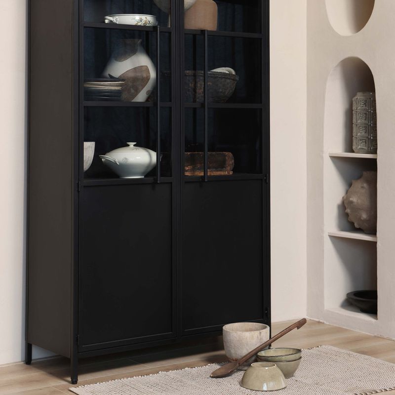 WOOOD EXHIBIT Vitrinskåp i Metall - Svart