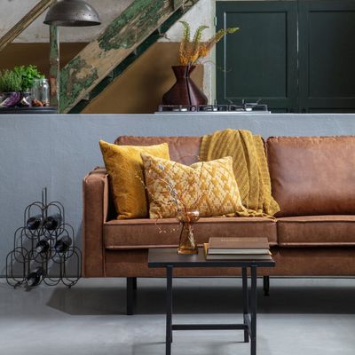 WOOOD Rodeo Hörnsoffa Höger i Eco Läder Konjak