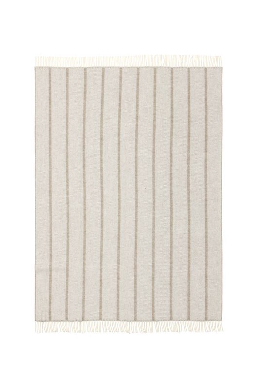 Høie Istinden ullpläd beige 120x180 cm