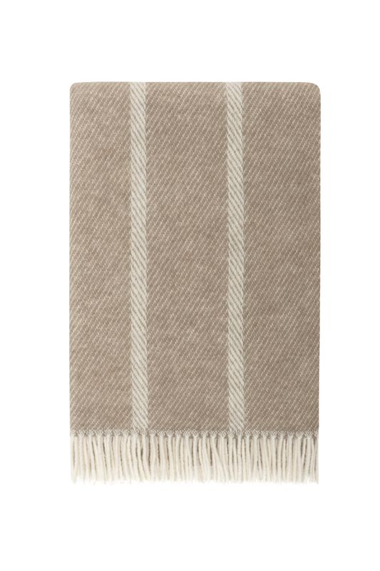 Høie Istinden ullpläd beige 120x180 cm