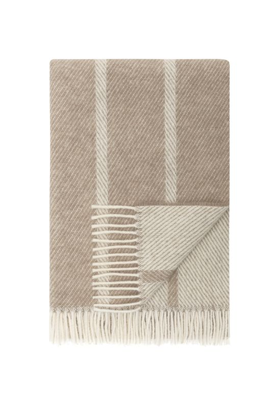 Høie Istinden ullpläd beige 120x180 cm