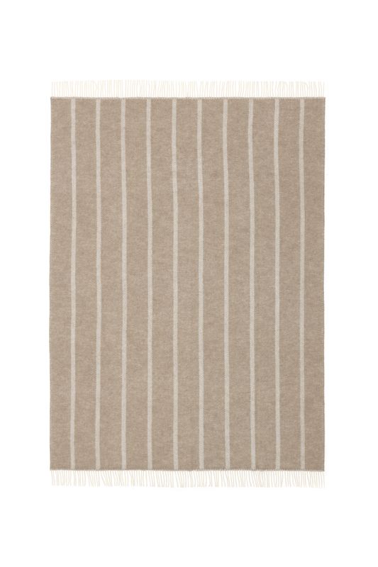 Høie Istinden ullpläd beige 120x180 cm