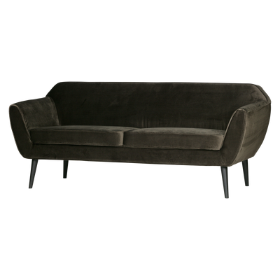 WOOOD Rocco Soffa 187 cm Sammet Varmgrön