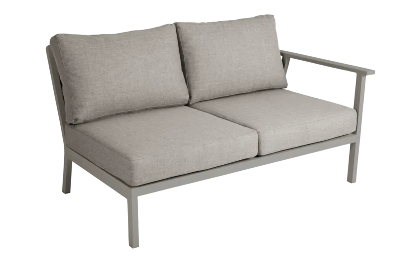 Brafab Samvaro 2-sits Soffa Khaki höger+vänster avslut