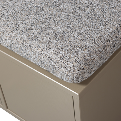 WOOOD Turner Förvaringsbänk i Furu med Khakifärgad Sittkudde