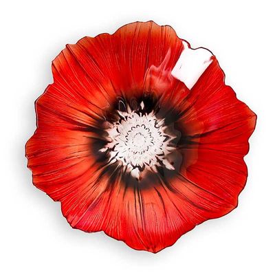 Målerås Poppy, skål, stor, röd/svart