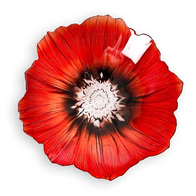 Målerås Poppy, skål, stor, röd/svart