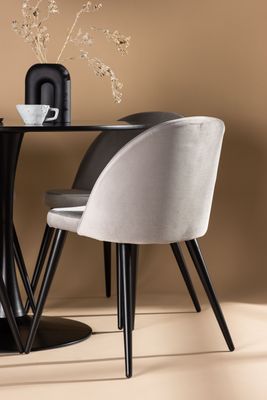 Venture Home Matgrupp Glade med 4st Matstolar Velvet