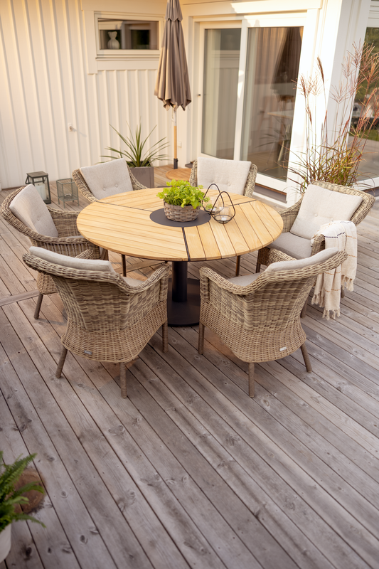 Brafab Peace Wood matbord 150 cm antracit / teak