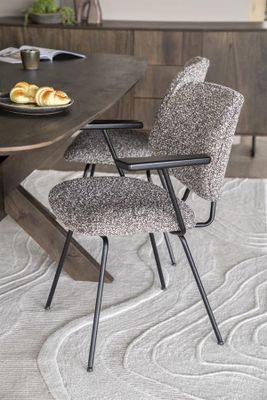 Eleonora Stol Jon med Armstöd - Taupe Maywood Mullvad