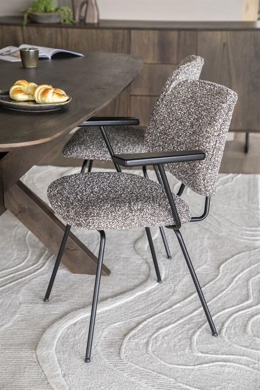 Eleonora Stol Jon med Armstöd - Taupe Maywood Mullvad