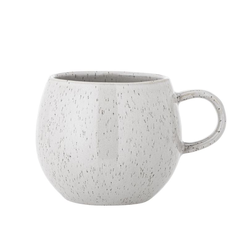 Bloomingville Addison Mugg, Vit, Stengods - 12-pack