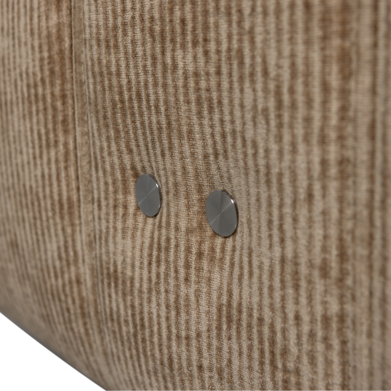 WOOOD HEIN Elektrisk Reclinerfåtölj i Ljusbrun Ribbad Textil