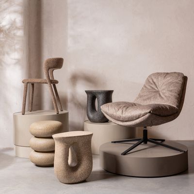 WOOOD Moson Sidobord med Svarta Stänk 2 st