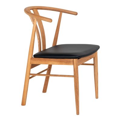 House Nordic Artenara Matstol Naturell/Svart 2-pack
