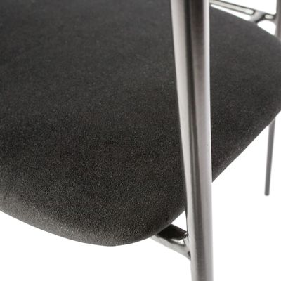 WOOOD Ivy Matstol i Svart Sammet 2 st