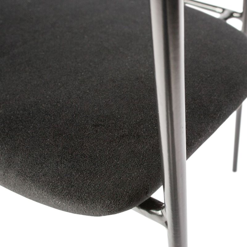 WOOOD Ivy Matstol i Svart Sammet 2 st