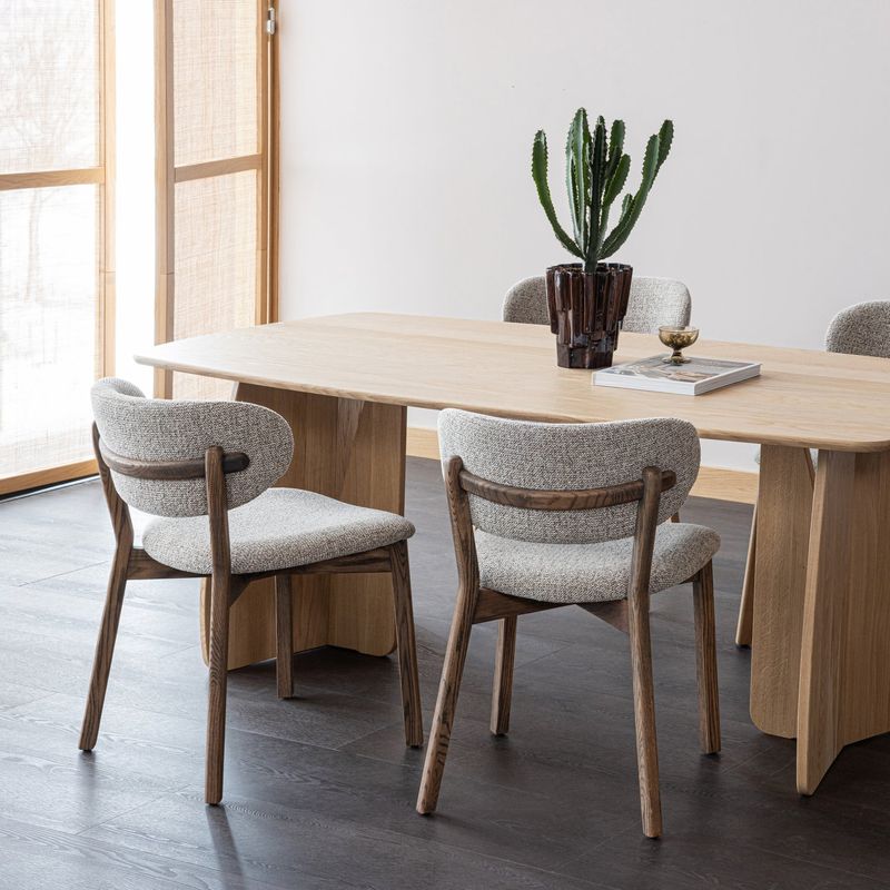 WOOOD Udar Matstol Mörkbrun med Träram 2 st