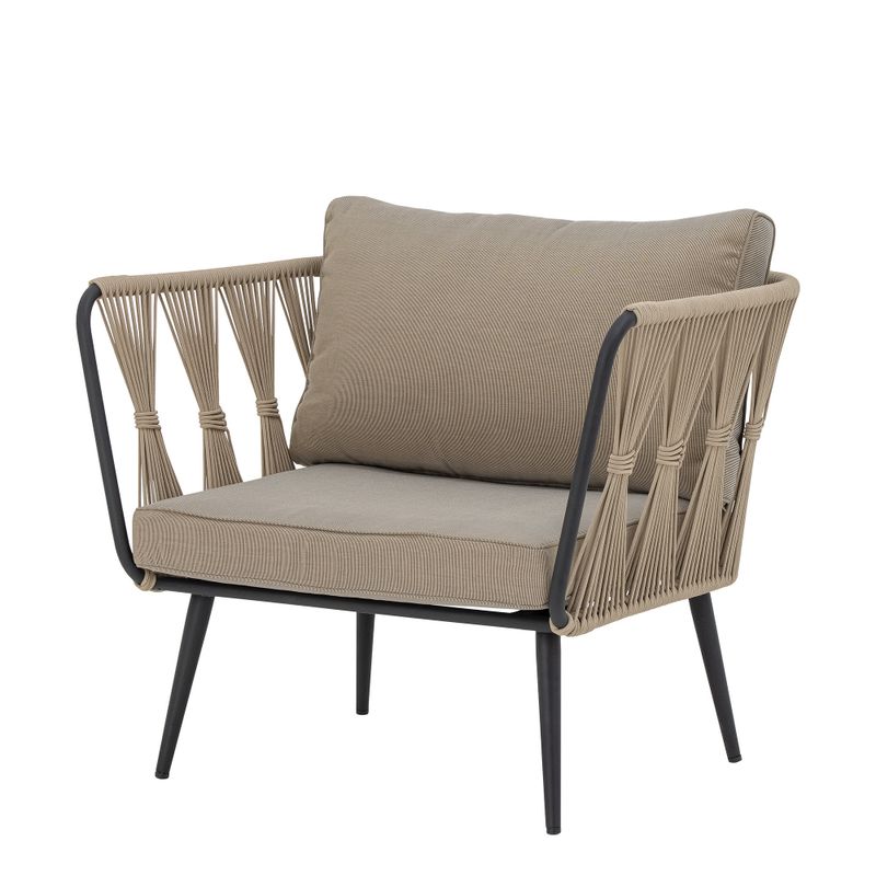 Bloomingville Pavone loungestol, brun, metall