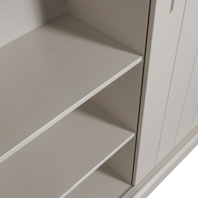 WOOOD Mila Skjutdörrsskåp i Grått Furu