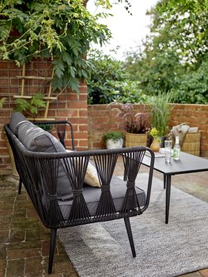 Bloomingville Pavone Soffbord, Svart, Fiberbetong