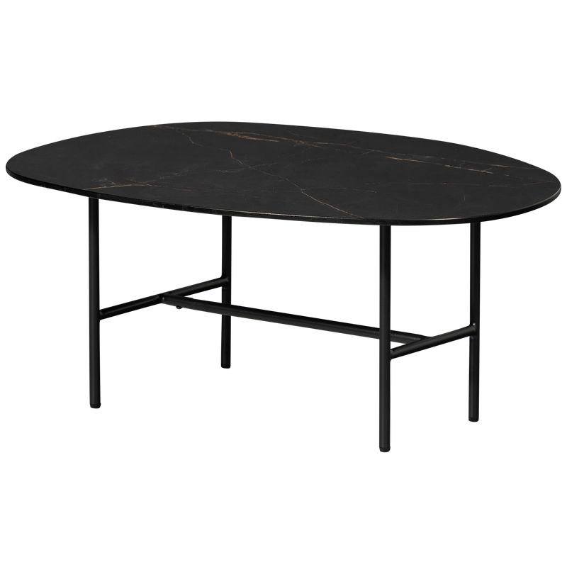 WOOOD Vajen Soffbord med Svart Marmorlook 80x60 cm