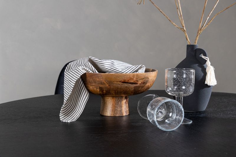 Venture Home Polar & Copenhagen Matstolar Svart + 4 st Runt Matbord ⌀115 Svart