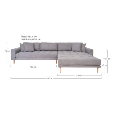 House Nordic Lido Loungesoffa Ljusgrå