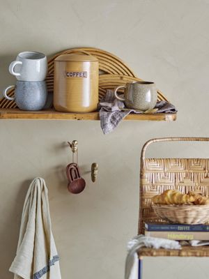 Bloomingville Addison Mugg, Grå, Stengods - 12-pack