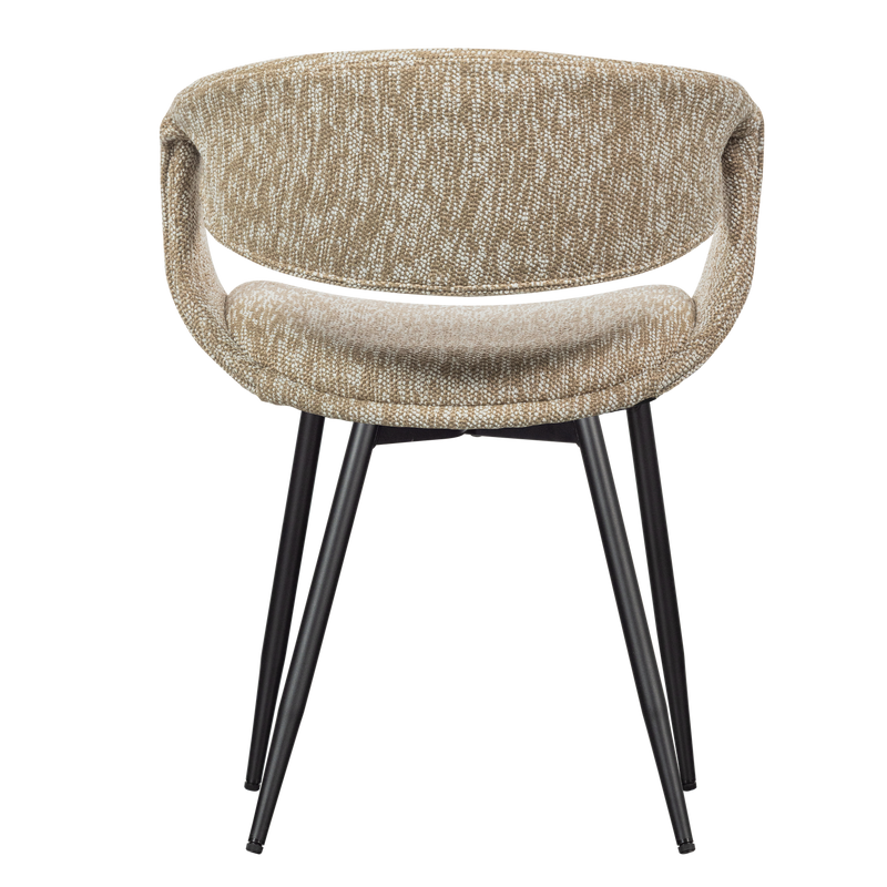 WOOOD Yossi Matstol Sand med Svart Metallben 2 st